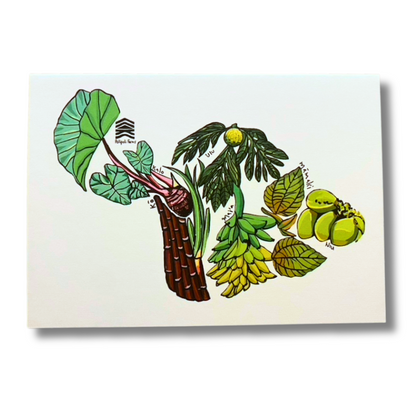 Maui Canoe Plants Greeting Cards